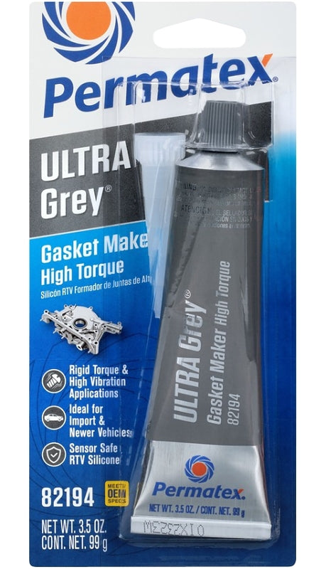 PERMATEX Permatex 82194 Gasket Maker, Gray, 3.5 oz Tube, Paste, Mild AUTOMOTIVE PERMATEX