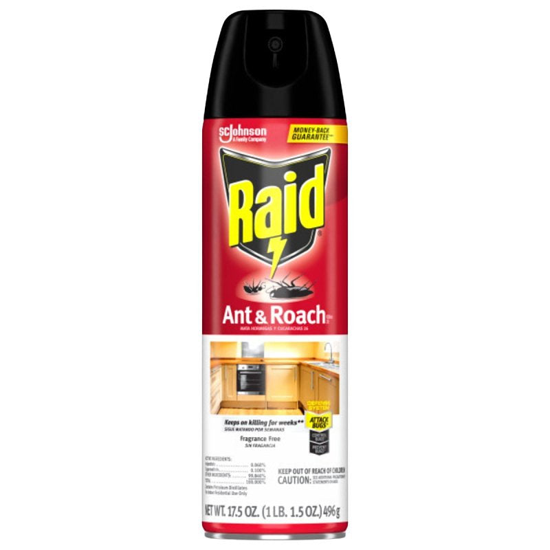 RAID Raid 11717 Ant and Roach Killer, Liquid, Spray Application, 17.5 oz, 12% VOC LAWN & GARDEN RAID