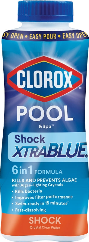 CLOROX Clorox POOL & Spa Shock Xtrablue 33020CLX Pool Chemical, 1 lb Bag, Solid, Chlorine, Blue/Green CLEANING & JANITORIAL SUPPLIES CLOROX