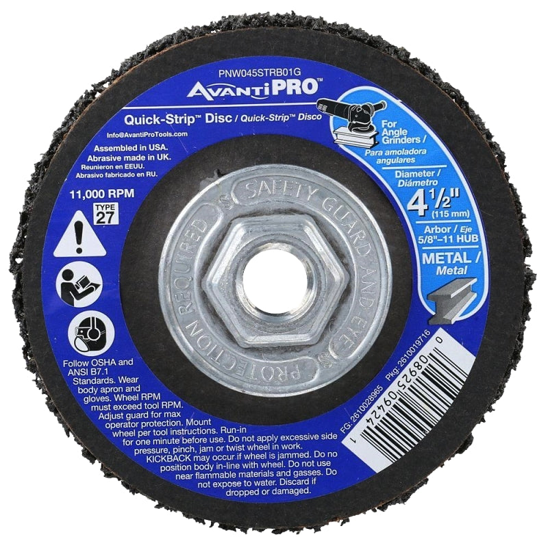 AVANTI PRO Avanti Pro PNW045STRB01G Quick-Strip Disc, 4-1/2 in Dia, 5/8-11 Arbor TOOLS AVANTI PRO