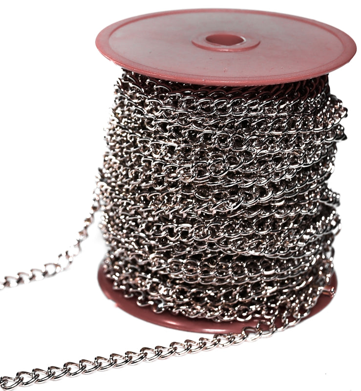 BARON Baron 7209 Twist Link Chain, #90, 82 ft L, 9 lb Working Load, Steel, Nickel HARDWARE & FARM SUPPLIES BARON