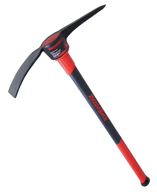 RAZOR-BACK Razor-Back 4118000 Pick Mattock, 18-1/4 in L Blade, 3-1/2 in W Blade, Fiberglass Handle, 34.26 in OAL HOUSEWARES RAZOR-BACK