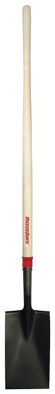 RAZOR-BACK Razor-Back 46200 Border Spade, 7.06 in W Blade, 14 ga, Steel Blade, Hardwood Handle, 48 in L Handle