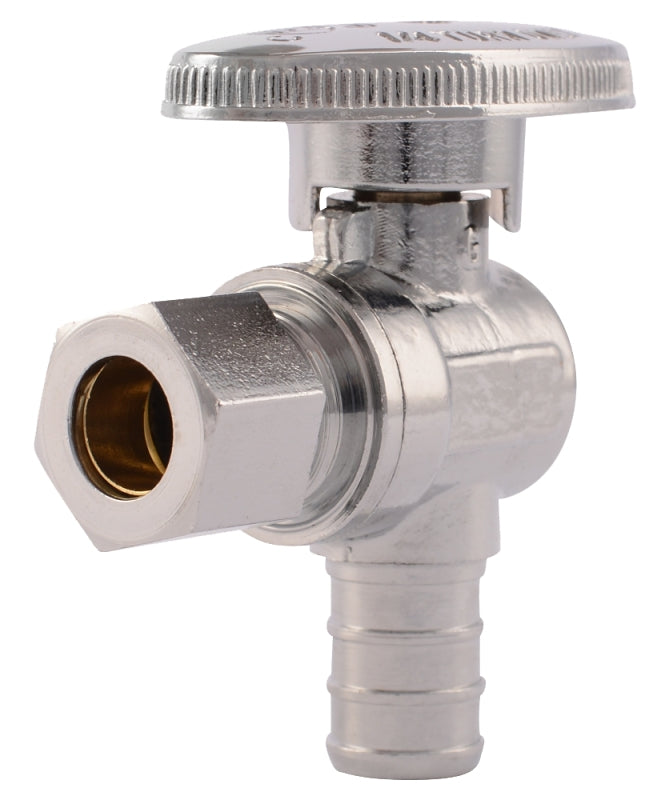 SHARKBITE SharkBite 23058LF Angle Stop Valve, 1/2 x 3/8 in Connection, Compression, 80 to 160 psi Pressure, Brass Body PLUMBING, HEATING & VENTILATION SHARKBITE