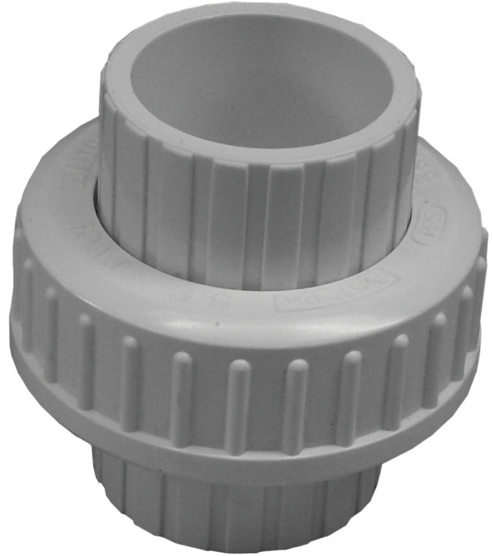 IPEX IPEX 435905 Pipe Union with Buna O-Ring Seal, 2 in, Socket, PVC, White, SCH 40 Schedule, 150 psi Pressure LAWN & GARDEN IPEX