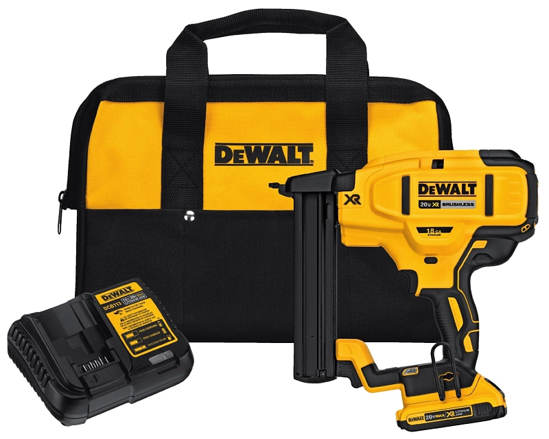 DEWALT DEWALT DCN681D1 Stapler Kit, Battery Included, 20 V, 2 Ah, 1/4 in W Crown, 1/2 to 1-1/2 in L Leg, Narrow Crown Staple