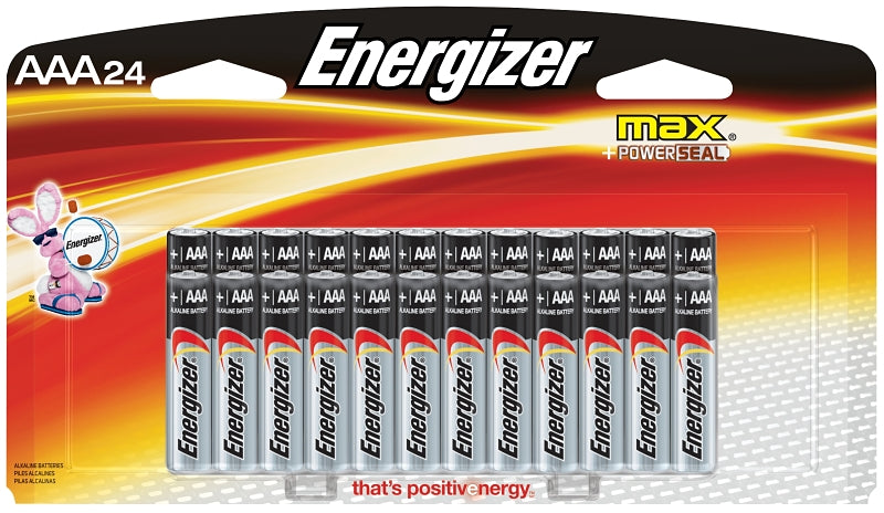 ENERGIZER BATTERY Energizer E92BP-24 Battery, 1.5 V Battery, 1250 mAh, AAA Battery, Alkaline, Manganese Dioxide, Zinc, 24/PK ELECTRICAL ENERGIZER BATTERY