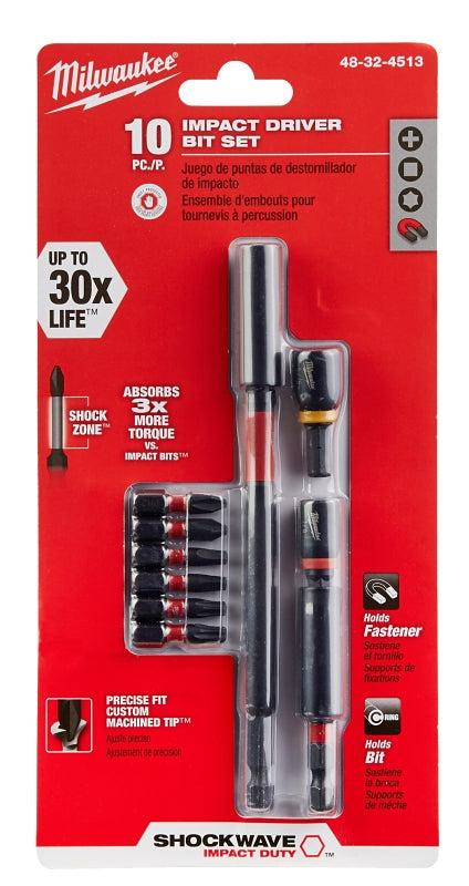 MILWAUKEE Milwaukee SHOCKWAVE Impact Duty 48-32-4513 Expand Set, 10-Piece, Steel
