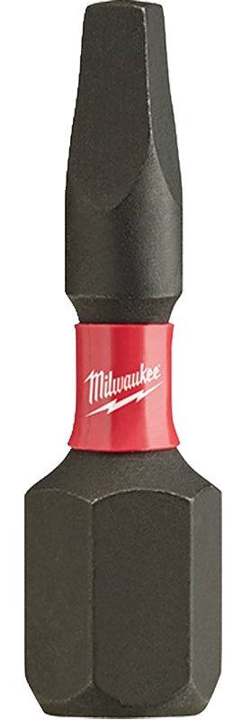 MILWAUKEE Milwaukee SHOCKWAVE 48-32-4761 Insert Bit, #1 Drive, Square Recess Drive, 1/4 in Shank, Hex Shank, 1 in L, Steel