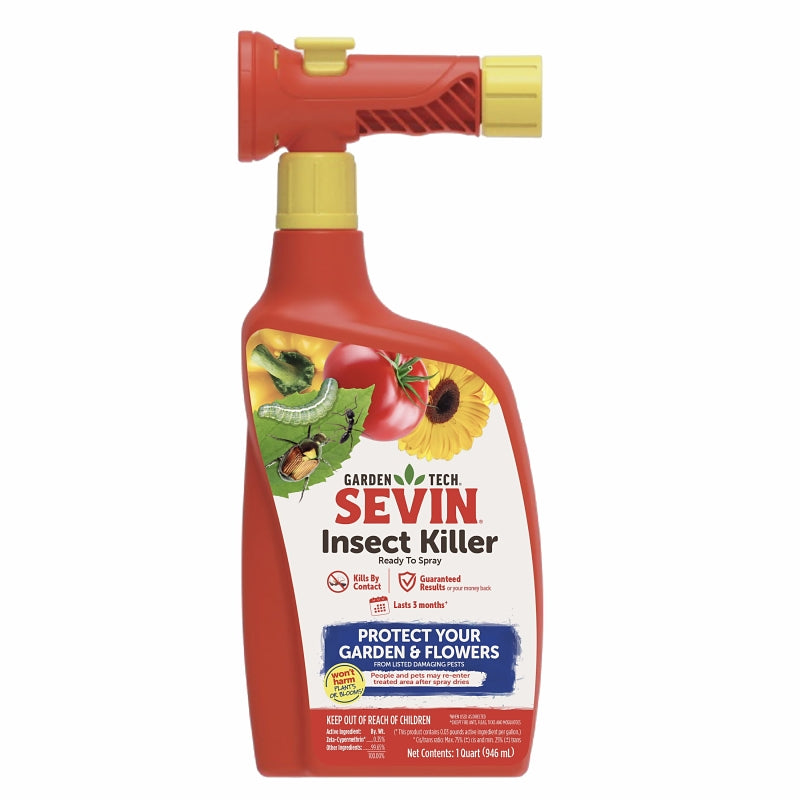 SEVIN Sevin 100547209 Insect Killer, Liquid, Spray Application, 32 oz, Off-White/White LAWN & GARDEN SEVIN