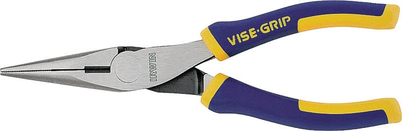 IRWIN Irwin 2078216 Nose Pliers, Blue/Yellow Handle, ProTouch Grip Handle, 23/32 in W Jaw, 1-25/32 in L Jaw