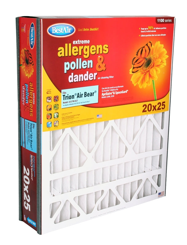 BESTAIR BestAir AB2025 Air Filter, 25 in L, 20 in W, 11 MERV PLUMBING, HEATING & VENTILATION BESTAIR