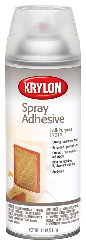 KRYLON Krylon K07010 Spray Adhesive, 2 hr Curing, 11 oz Aerosol Can PAINT KRYLON