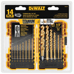 DEWALT DEWALT IMPACT READY DW1354 Drill Bit Set with ToughCase+ System, 14-Piece, HSS, Titanium TOOLS DEWALT