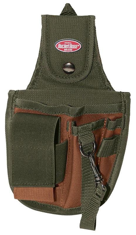 BUCKET BOSS Bucket Boss 54120 Rear Guard Pouch, 5-Pocket, Poly Ripstop Fabric, Brown/Green, 6 in W, 10 in H, 1-1/2 in D