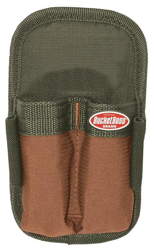 BUCKET BOSS Bucket Boss 54180 Double-Barrel Sheath, 2-Pocket, Poly Ripstop Fabric, Brown/Green, 4 in W, 7 in H, 1-1/2 in D