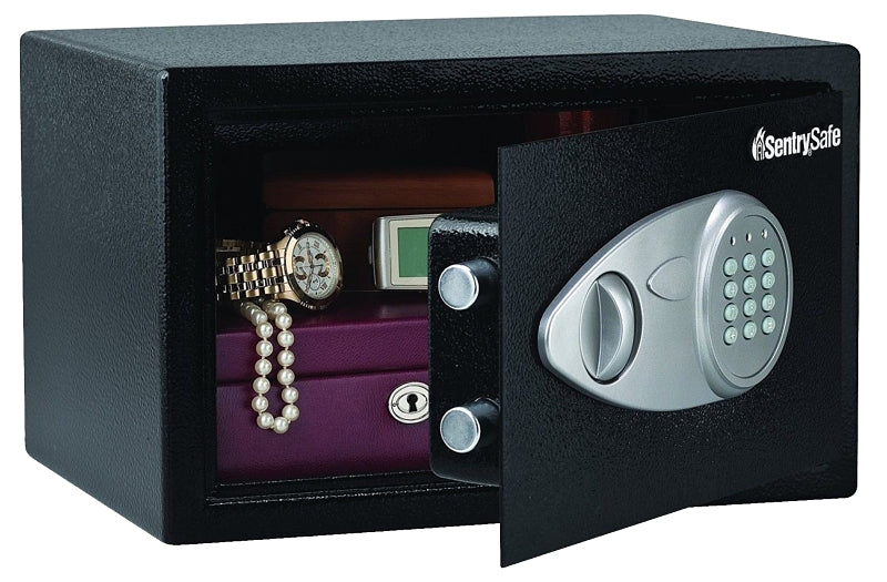 MASTER LOCK Master Lock X055ML Digital Safe, 0.5 cu-ft Capacity, 8.7 in H x 13.8 in W x 10.6 in D Exterior, Steel, Black/Gray
