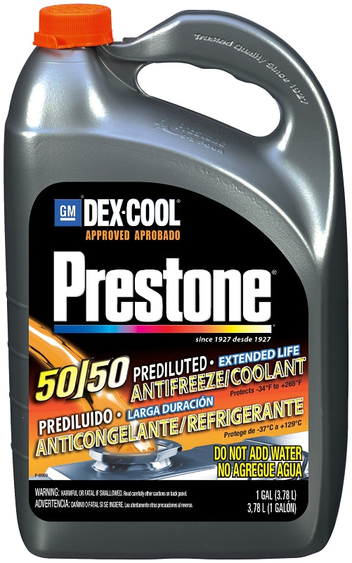 PRESTONE PRODUCTS CORP Prestone Dex-Cool AF850 Extended Life Anti-Freeze, 1 gal, Orange AUTOMOTIVE PRESTONE PRODUCTS CORP