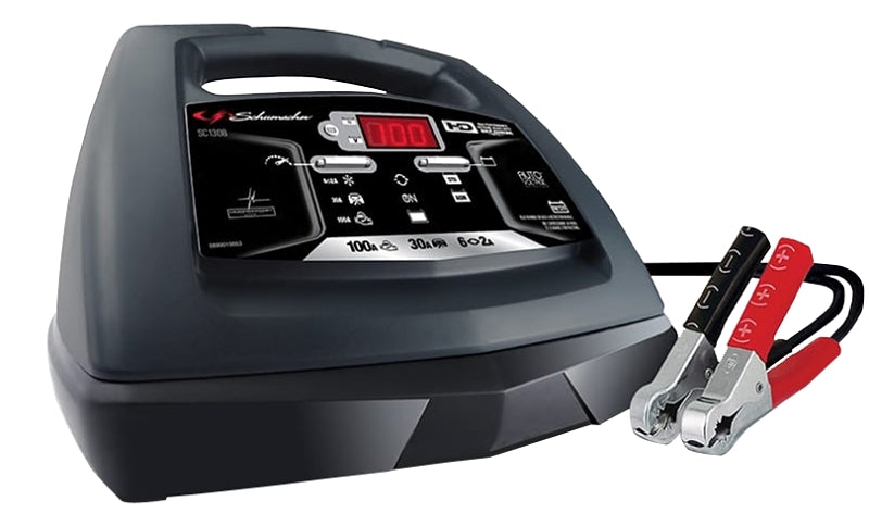 SCHUMACHER Schumacher SC1308 Battery Charger/Engine Starter, 4 A Continuous, 19 A Intermittent Input, 6/12 V Output, AGM Battery AUTOMOTIVE SCHUMACHER