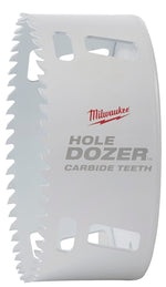 MILWAUKEE Milwaukee Hole Dozer 49-56-0744 Hole Saw, 4-1/4 in Dia, 1.62 in D Cutting, 5/8 in Arbor, 3 TPI, Carbide Cutting Edge TOOLS MILWAUKEE