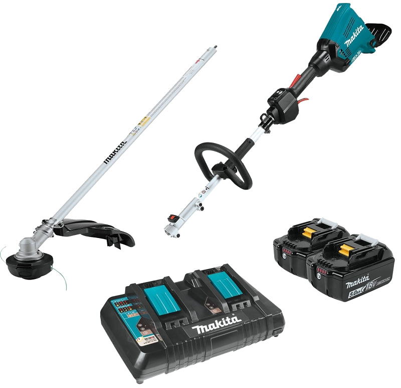 MAKITA Makita XUX01M5PT Power Head Kit with String Trimmer Attachment, Battery Included, 5 Ah, 36 V, Lithium-Ion, 3 -Speed