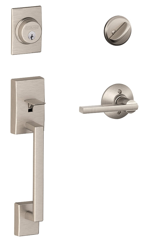 SCHLAGE LOCK Schlage F60VCENXLAT619 Combination Lockset, Mechanical Lock, Lever Handle, Straight Design, Satin Nickel, 1 Grade HARDWARE & FARM SUPPLIES SCHLAGE LOCK