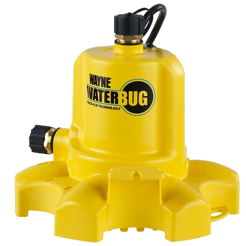 WAYNE Wayne WWB Series 57731-WYN1 Utility Pump, 4.8 A, 120 V, 1/6 hp, 3/4 in Outlet, 1350 gal/hr Max Head, 1010 gph PLUMBING, HEATING & VENTILATION WAYNE