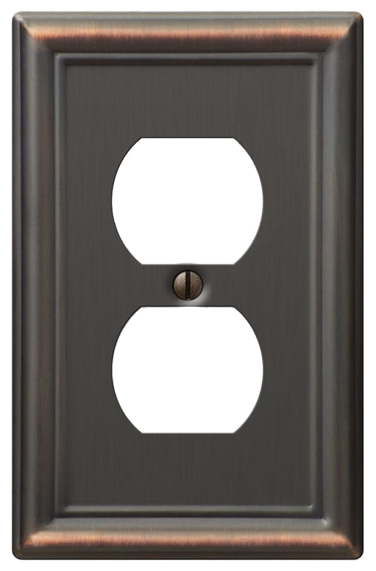 AMERELLE Amerelle Chelsea 149DDB Receptacle Wallplate, 2 -Gang, Steel, Bronze ELECTRICAL AMERELLE