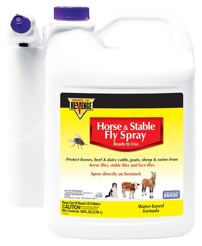 BONIDE Revenge 46173 Horse and Stable Fly Sprayer, Liquid, White, 1 gal HARDWARE & FARM SUPPLIES BONIDE