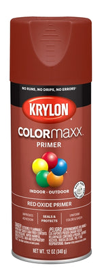 KRYLON Krylon COLORmaxx K05583007 Primer, Red, 12 oz