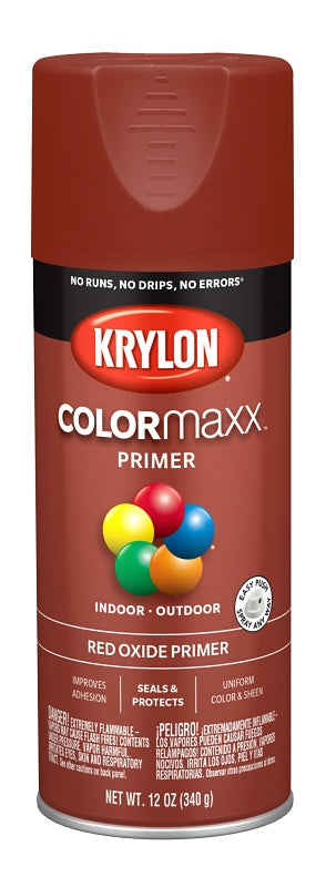 KRYLON Krylon COLORmaxx K05583007 Primer, Red, 12 oz