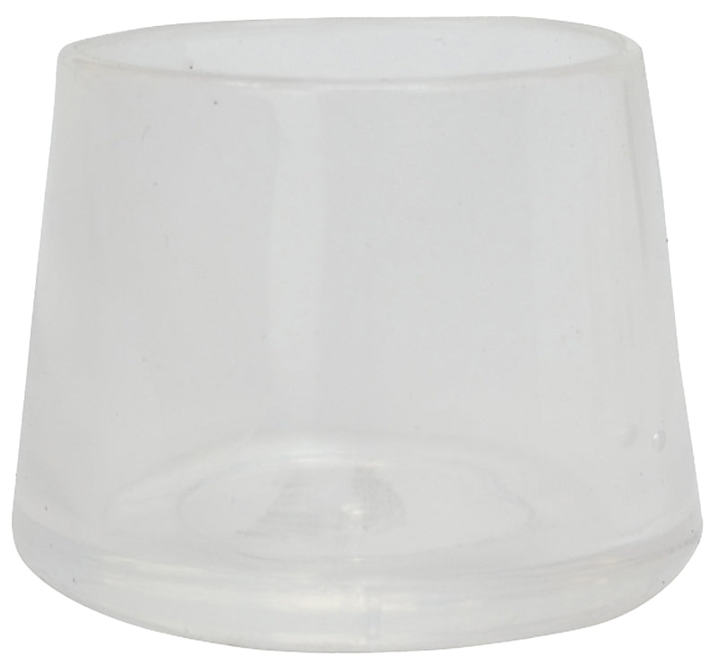 SHEPHERD Shepherd Hardware 6210 Leg Tip, Round, Plastic, Clear, 3/4 in Dia, 3/4 in H