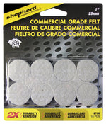SHEPHERD Shepherd Hardware 6706 Protective Pad, Felt, Beige, 1 in Dia