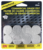 SHEPHERD Shepherd Hardware 6708 Protective Pad, Felt, Beige, 1 in Dia, Round, 48/PK