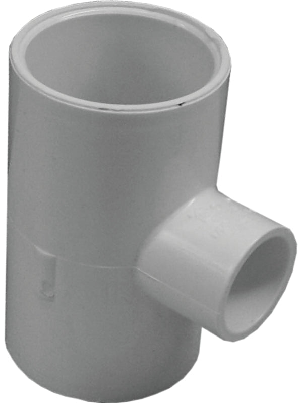IPEX USA LLC-CANPLAS IPEX 435797 Reducing Pipe Tee, 1-1/4 x 1-1/4 x 1/2 in, Slip x Slip x Slip, PVC, White, SCH 40 Schedule LAWN & GARDEN IPEX USA LLC-CANPLAS