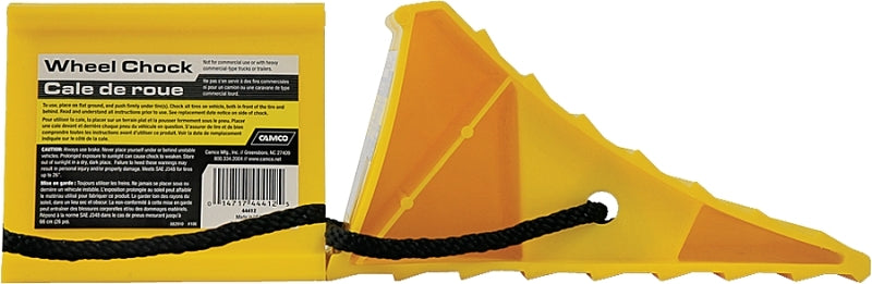CAMCO Camco USA 44472 Wheel Stop Chock, Plastic, Yellow, For: 26 in Dia Tires AUTOMOTIVE CAMCO