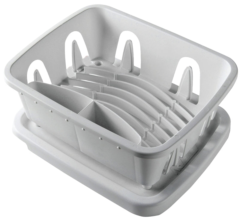 CAMCO Camco USA 43511 Dish Drainer and Tray, Plastic, White, 11.69 in L, 9-1/2 in W, 4-3/4 in H AUTOMOTIVE CAMCO