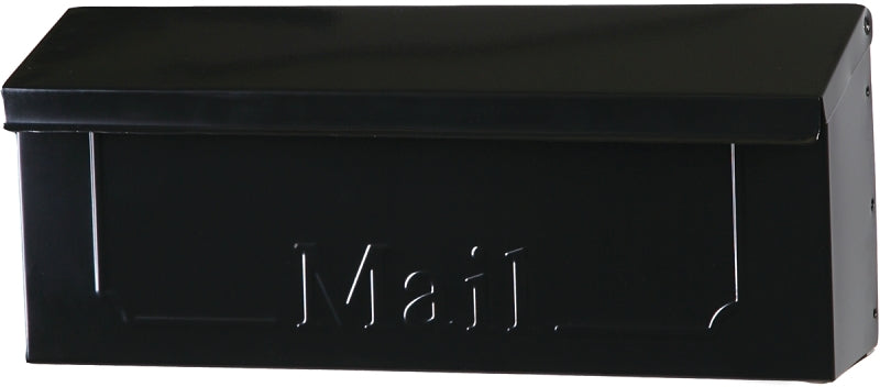 SOLAR GROUP Gibraltar Mailboxes Townhouse THHB0001 Mailbox, 260 cu-in, Steel, Powder-Coated, Black, 15.2 in W, 3.9 in D, 6.1 in H
