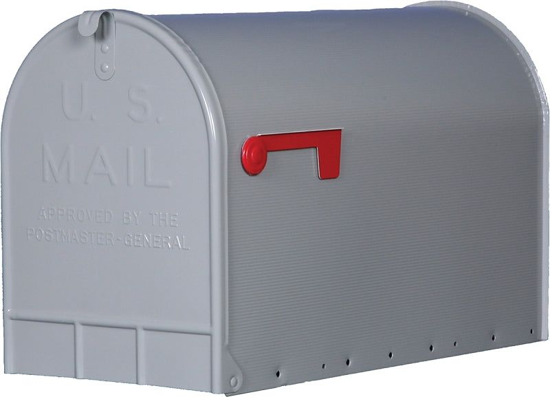 SOLAR GROUP Gibraltar Mailboxes ST200000 Series Rural Mailbox, Gray, 3175 cu-in Capacity, Galvanized Steel, Powder-Coated, 11.7 in W HARDWARE & FARM SUPPLIES SOLAR GROUP