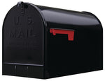 SOLAR GROUP Gibraltar Mailboxes ST200B00 Series Rural Mailbox, Black, 3175 cu-in Capacity, Galvanized Steel, Powder-Coated, 15 in H HARDWARE & FARM SUPPLIES SOLAR GROUP