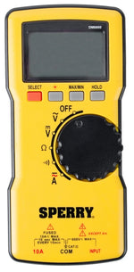 SPERRY Sperry Instruments DM6800 Multimeter, 1999 Count Resolution, Digital, LCD Display, Yellow ELECTRICAL SPERRY