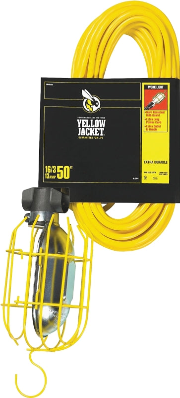 WOODS CCI 2948 Work Light with Outlet and Metal Guard, 13 A, 120 V, Yellow ELECTRICAL WOODS