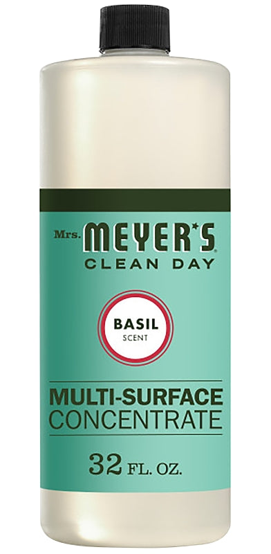 MRS MEYERS Mrs. Meyer's Clean Day 14440 Cleaner, 32 oz Bottle, Liquid, Basil