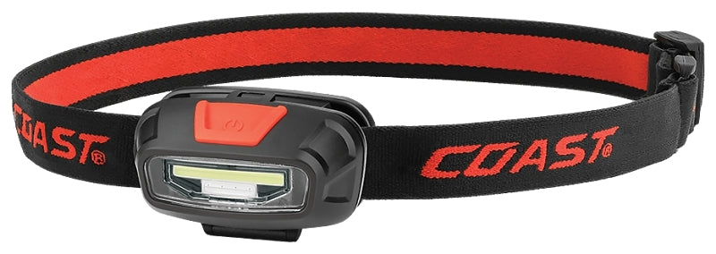 COAST Coast FL13 Headlight, AAA Battery, LED Lamp, 250 Lumens, 68 ft Beam Distance, 13 hr Run Time, Black ELECTRICAL COAST