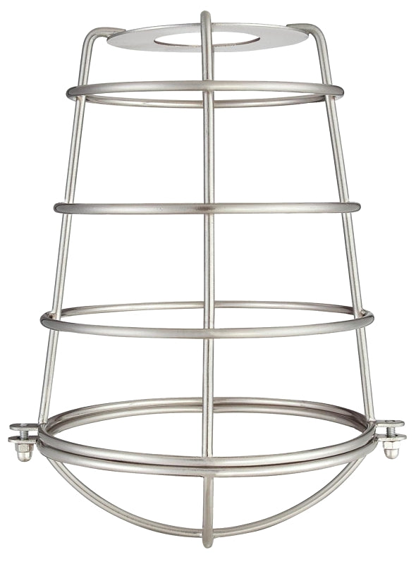 WESTINGHOUSE Westinghouse 85031 Cage Shade, Metal, Brushed Nickel, 6-3/4 in Dia x 8 in H Dimensions ELECTRICAL WESTINGHOUSE
