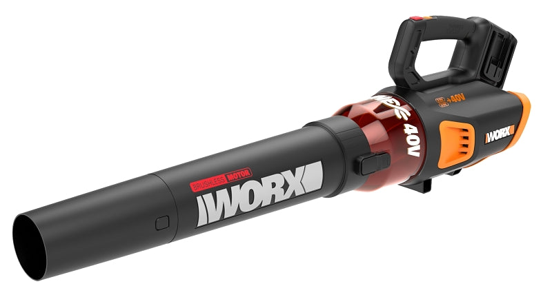 WORX Worx WG584 Cordless Leaf Blower with Brushless Motor, Battery Included, 2.5 Ah, 40 V, Lithium-Ion, 3-Speed, 470 cfm Air