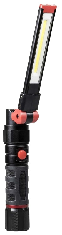 DORCY Dorcy 41-4350 Foldable Flashlight, AAA Battery, Alkaline Battery, LED Lamp, 500 Lumens, 20 m Beam Distance, Black/Red ELECTRICAL DORCY
