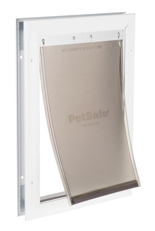 RADIO SYSTEMS PetSafe Freedom PPA00-10860 Pet Door, 10-3/4 in W, 15-5/8 in H, Aluminum, White