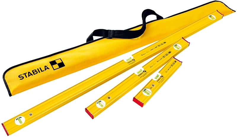 STABILA Stabila 29824 Torpedo Level Set, 3-Vial, Non-Magnetic, Aluminum, Yellow TOOLS STABILA