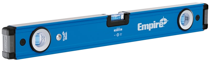 EMPIRE Empire True Blue Series E75.24 Box Level, 24 in L, 3-Vial, 1-Hang Hole, Non-Magnetic, Aluminum, Blue TOOLS EMPIRE